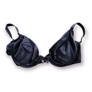 Vintage Victoria Secret black silky bra